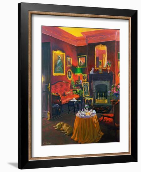 Red Room (Victorian Style) (Oil on Board)-William Ireland-Framed Giclee Print