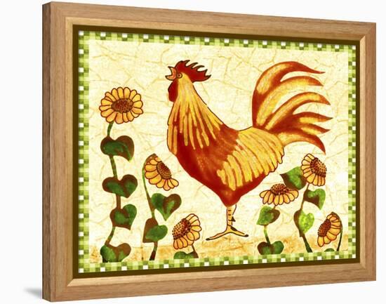 Red Rooster Sunflowers-Cheryl Bartley-Framed Premier Image Canvas