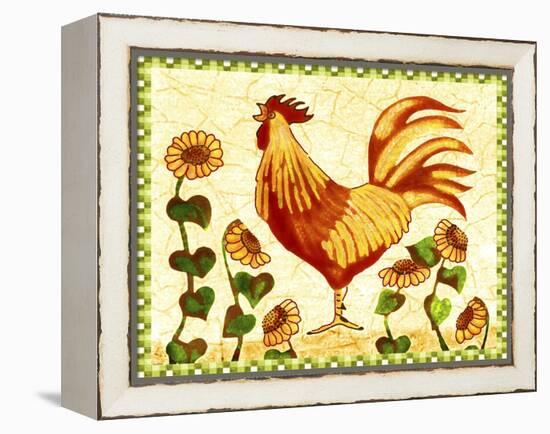 Red Rooster Sunflowers-Cheryl Bartley-Framed Premier Image Canvas