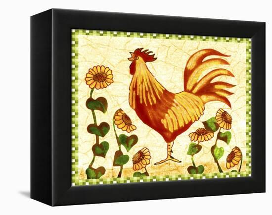 Red Rooster Sunflowers-Cheryl Bartley-Framed Premier Image Canvas