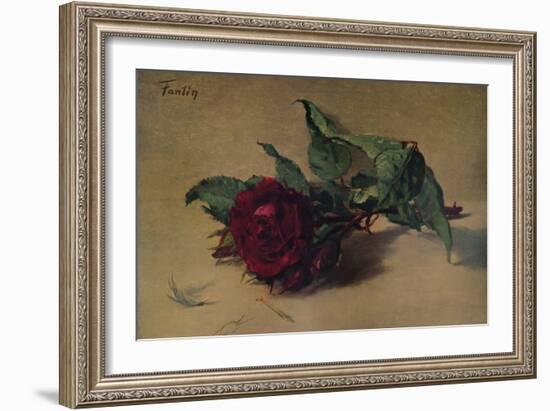 'Red Rose', c1864, (1938)-Henri Fantin-Latour-Framed Giclee Print