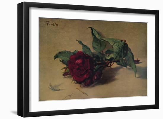 'Red Rose', c1864, (1938)-Henri Fantin-Latour-Framed Giclee Print