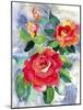 Red Rose Watercolor-Cheryl Bartley-Mounted Giclee Print