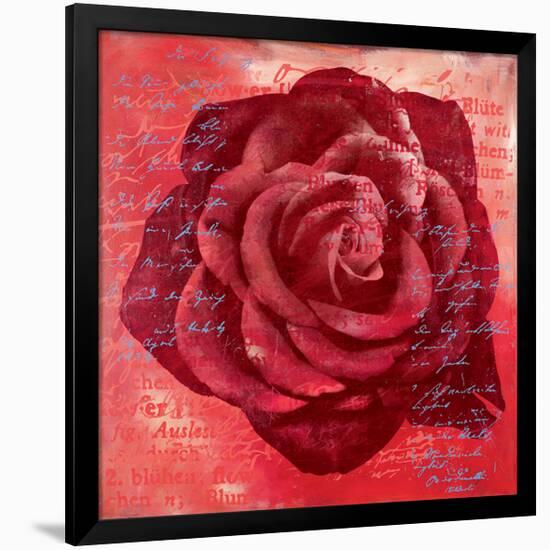 Red Rose-Anna Flores-Framed Premium Giclee Print