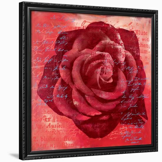 Red Rose-Anna Flores-Framed Premium Giclee Print