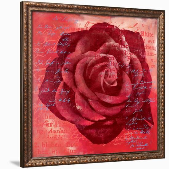 Red Rose-Anna Flores-Framed Premium Giclee Print