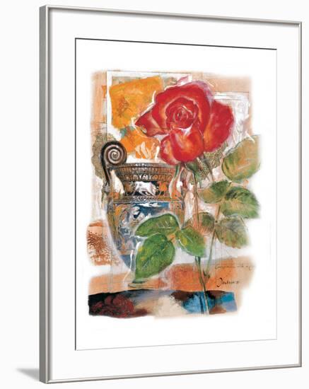 Red Rose-Joadoor-Framed Art Print