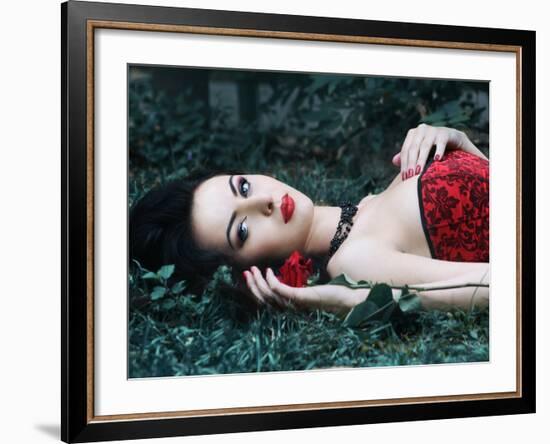 Red Rose-Dimitri Caceaune-Framed Photographic Print