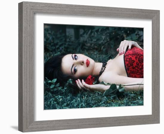 Red Rose-Dimitri Caceaune-Framed Photographic Print