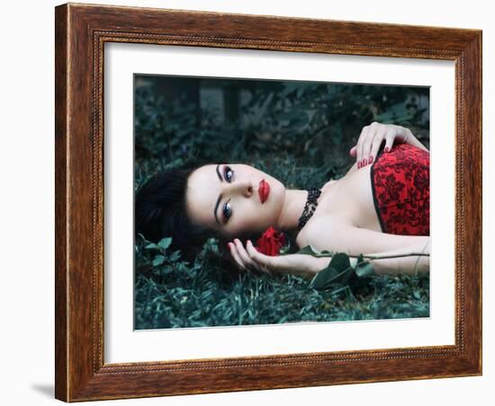 Red Rose-Dimitri Caceaune-Framed Photographic Print