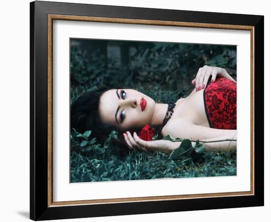 Red Rose-Dimitri Caceaune-Framed Photographic Print