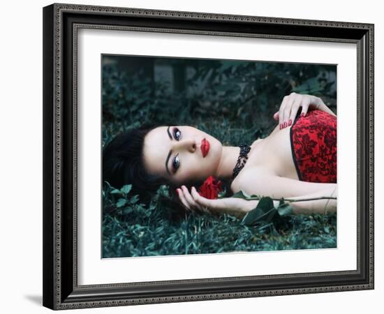 Red Rose-Dimitri Caceaune-Framed Photographic Print