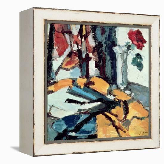 Red Rose-Samuel John Peploe-Framed Premier Image Canvas