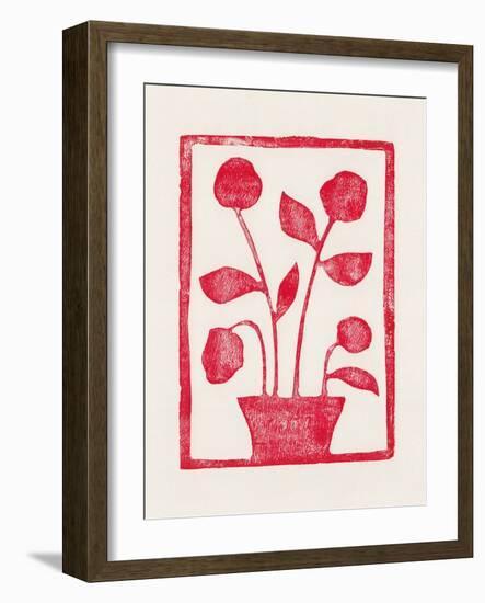 Red Roses / Lino Print-Alisa Galitsyna-Framed Photographic Print