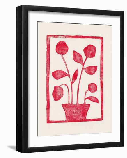 Red Roses / Lino Print-Alisa Galitsyna-Framed Photographic Print