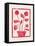 Red Roses / Lino Print-Alisa Galitsyna-Framed Premier Image Canvas