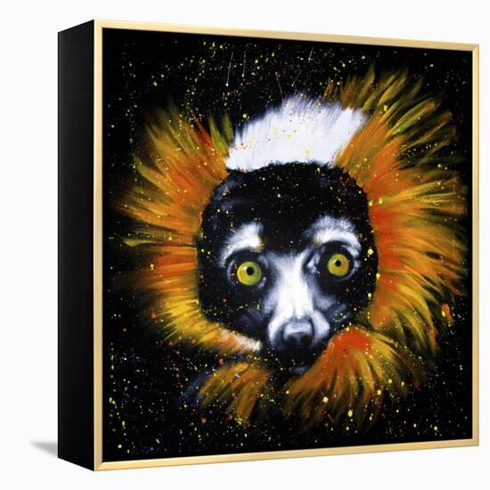 Red Ruffed Lemur-null-Framed Stretched Canvas