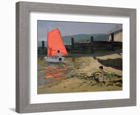 Red Sail, Isle of Wight-Andrew Macara-Framed Giclee Print