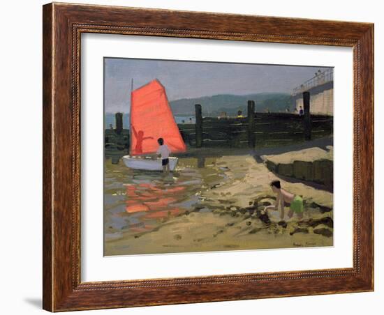 Red Sail, Isle of Wight-Andrew Macara-Framed Giclee Print