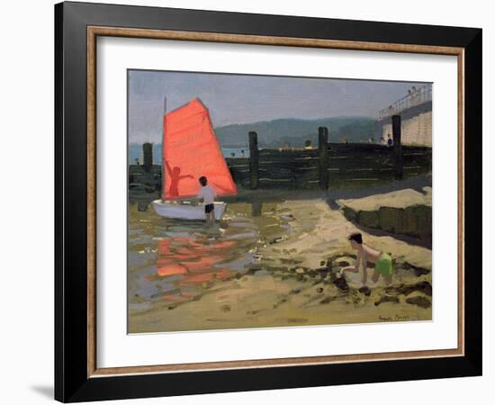 Red Sail, Isle of Wight-Andrew Macara-Framed Giclee Print