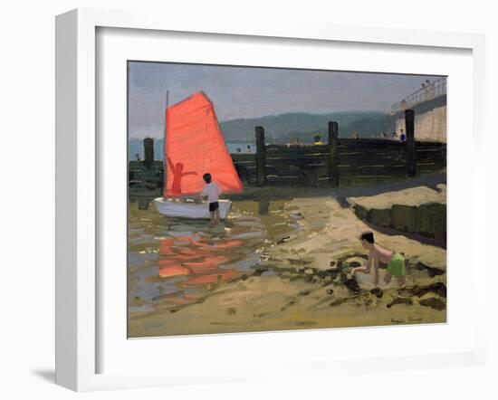 Red Sail, Isle of Wight-Andrew Macara-Framed Giclee Print