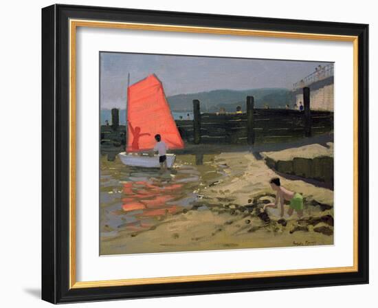 Red Sail, Isle of Wight-Andrew Macara-Framed Giclee Print