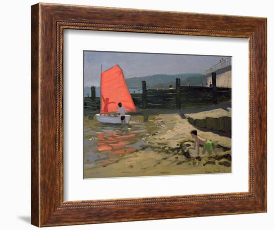 Red Sail, Isle of Wight-Andrew Macara-Framed Giclee Print