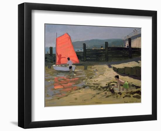 Red Sail, Isle of Wight-Andrew Macara-Framed Giclee Print