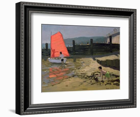 Red Sail, Isle of Wight-Andrew Macara-Framed Giclee Print