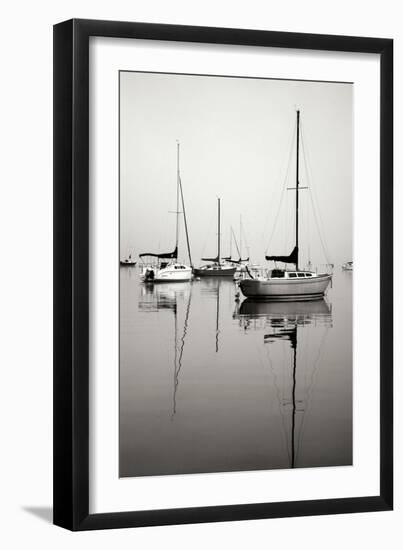 Red Sailboat I - BW-Tammy Putman-Framed Photographic Print