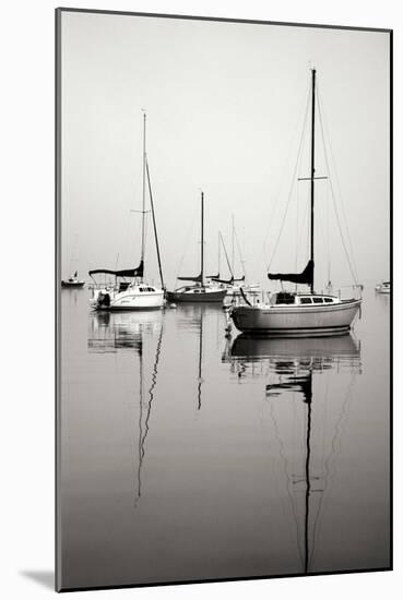 Red Sailboat I - BW-Tammy Putman-Mounted Photographic Print