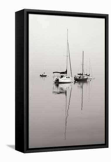 Red Sailboat II - BW-Tammy Putman-Framed Premier Image Canvas