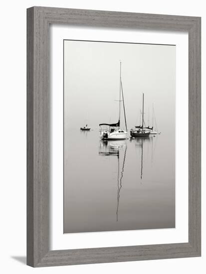 Red Sailboat II - BW-Tammy Putman-Framed Photographic Print