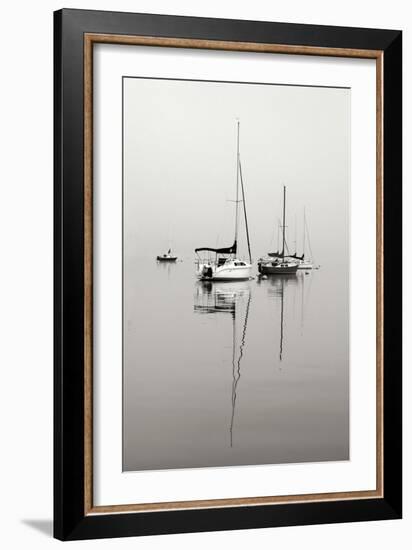 Red Sailboat II - BW-Tammy Putman-Framed Photographic Print