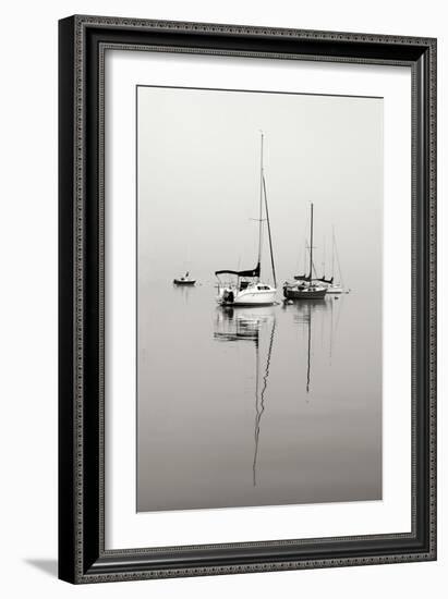 Red Sailboat II - BW-Tammy Putman-Framed Photographic Print