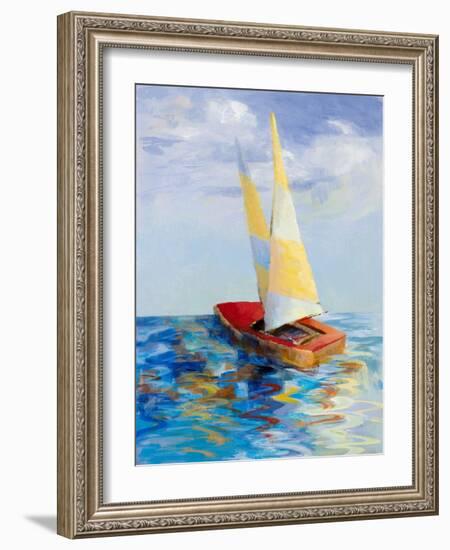 Red Sailboat-Lanie Loreth-Framed Art Print