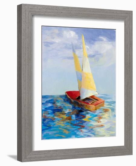 Red Sailboat-Lanie Loreth-Framed Art Print