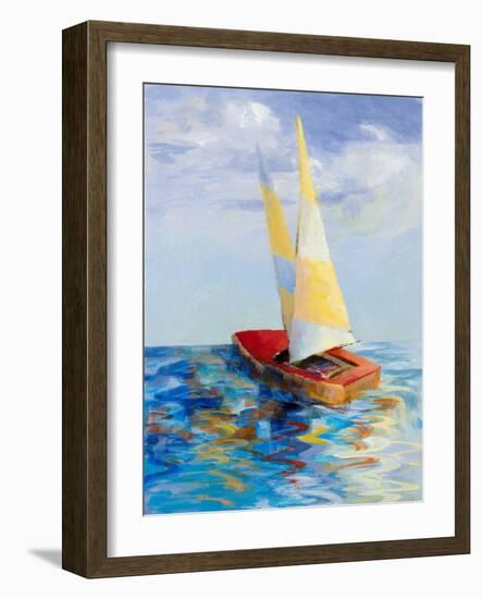 Red Sailboat-Lanie Loreth-Framed Art Print