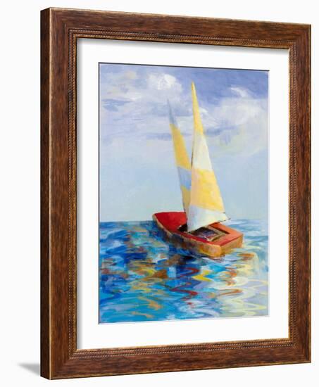 Red Sailboat-Lanie Loreth-Framed Art Print