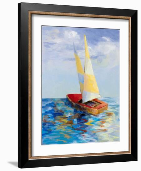 Red Sailboat-Lanie Loreth-Framed Art Print