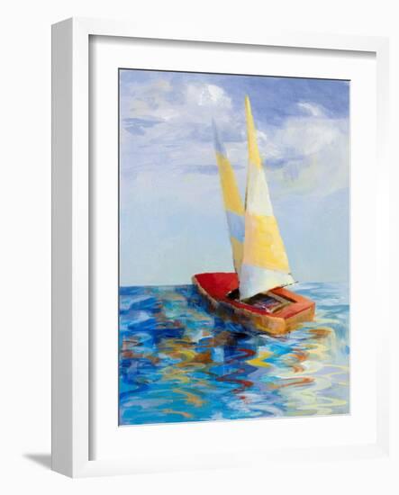 Red Sailboat-Lanie Loreth-Framed Art Print