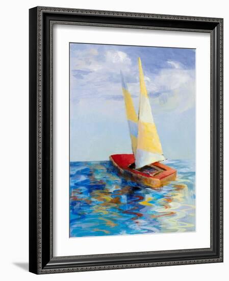 Red Sailboat-Lanie Loreth-Framed Art Print