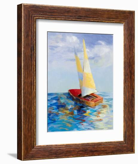 Red Sailboat-Lanie Loreth-Framed Premium Giclee Print