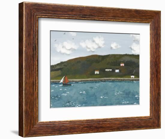 Red Sails and Houses-Sophie Harding-Framed Giclee Print