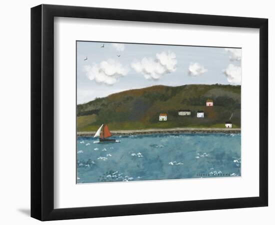 Red Sails and Houses-Sophie Harding-Framed Giclee Print