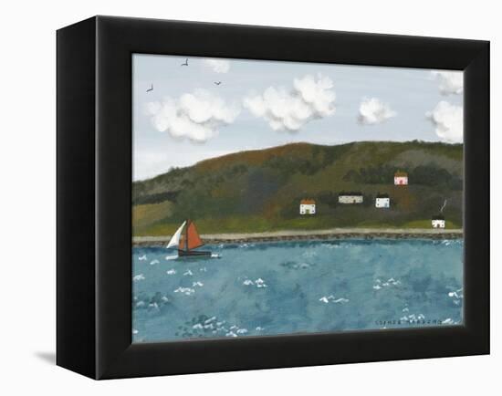 Red Sails and Houses-Sophie Harding-Framed Premier Image Canvas