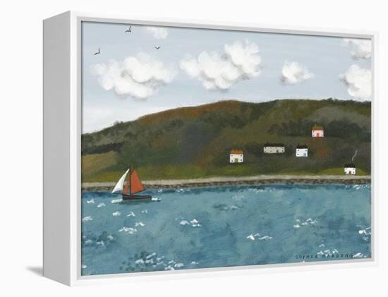 Red Sails and Houses-Sophie Harding-Framed Premier Image Canvas