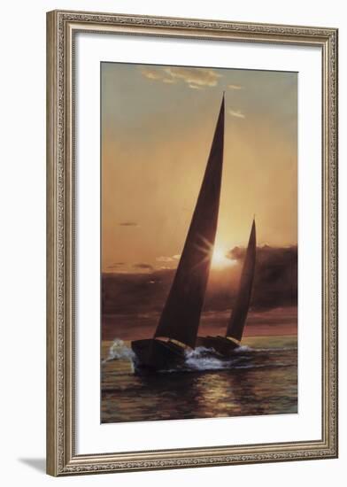 Red Sails-Diane Romanello-Framed Art Print