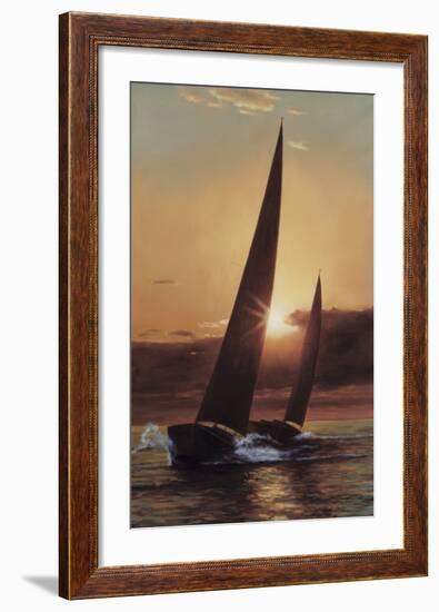 Red Sails-Diane Romanello-Framed Art Print