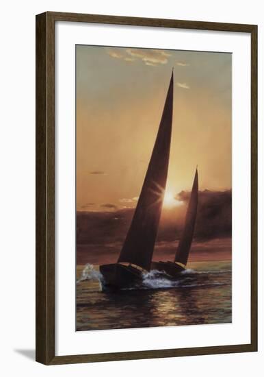 Red Sails-Diane Romanello-Framed Art Print